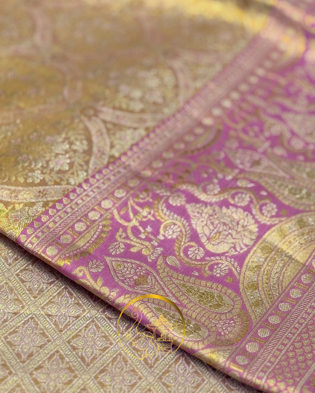 Lavender Pink Meenakari Saree