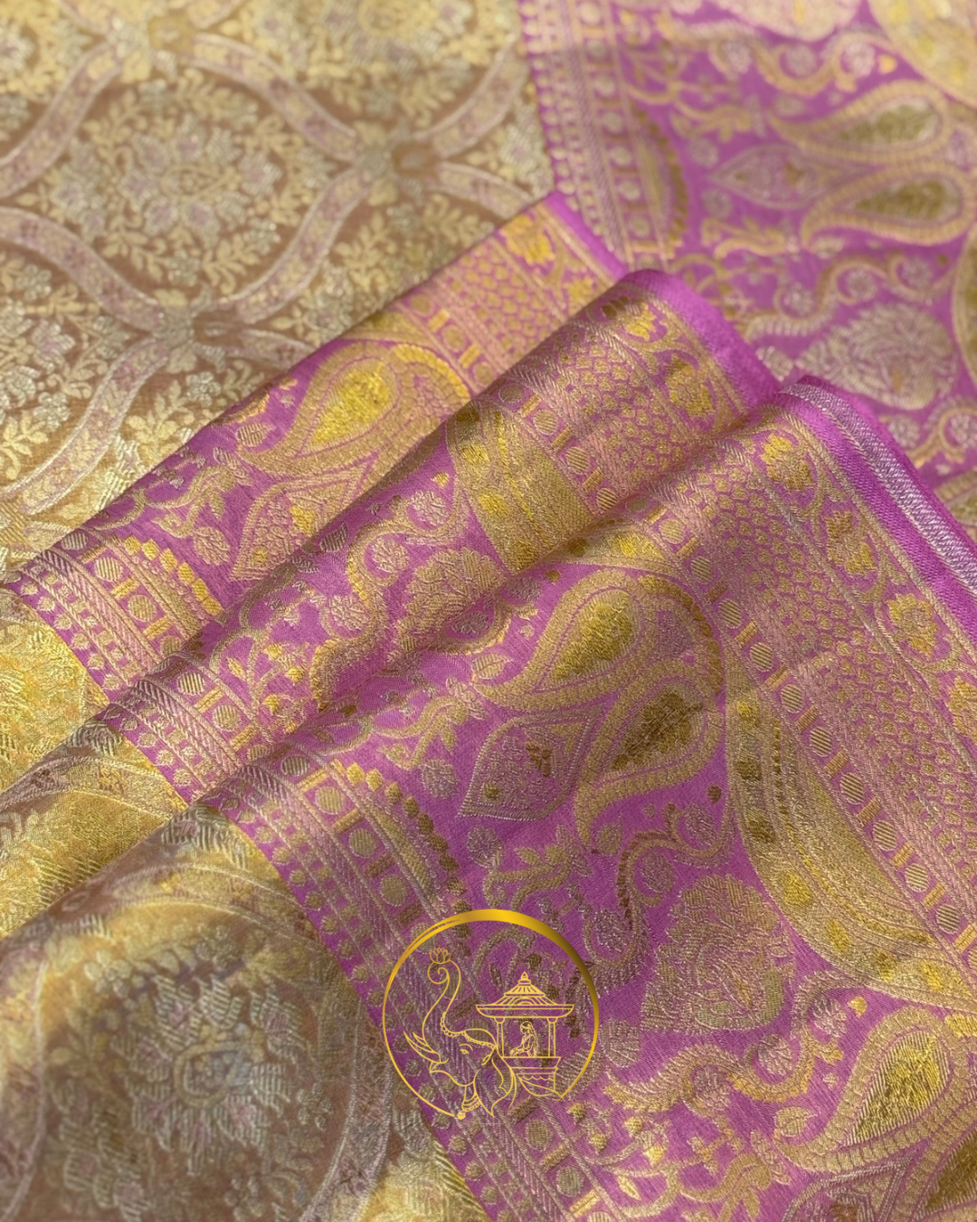 Lavender Pink Meenakari Saree
